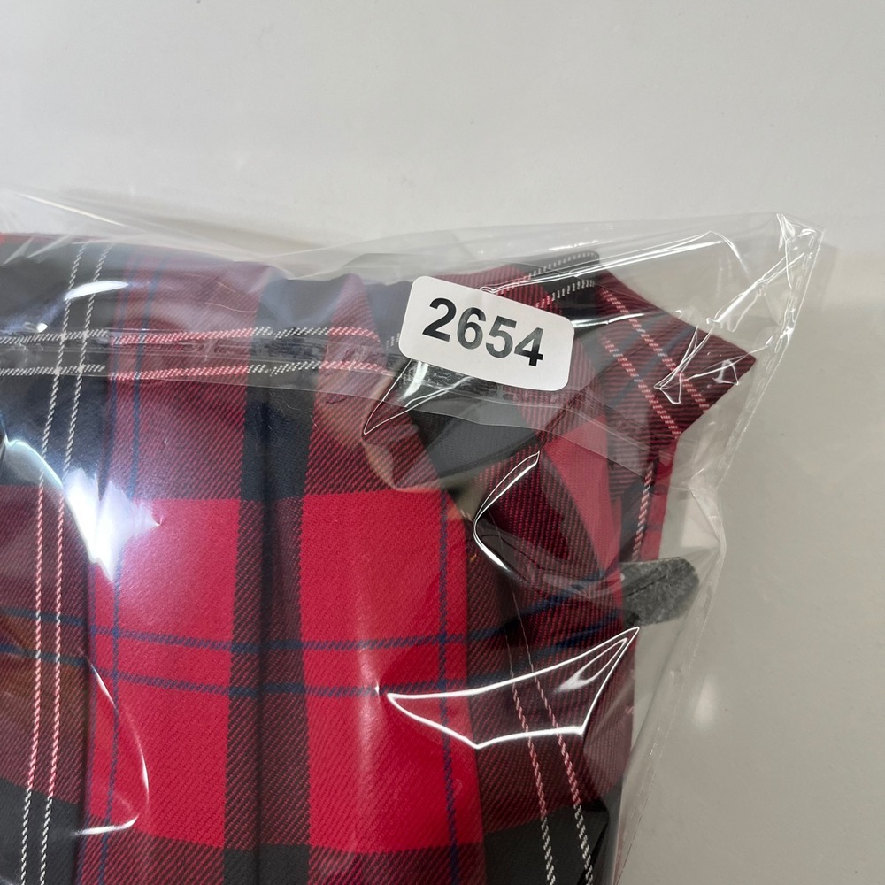 Vtg Talbots Plaid Wrap Skirt Womens 8 Red Wool Maxi Kilt Fringe USA Academia - Picture 8 of 8